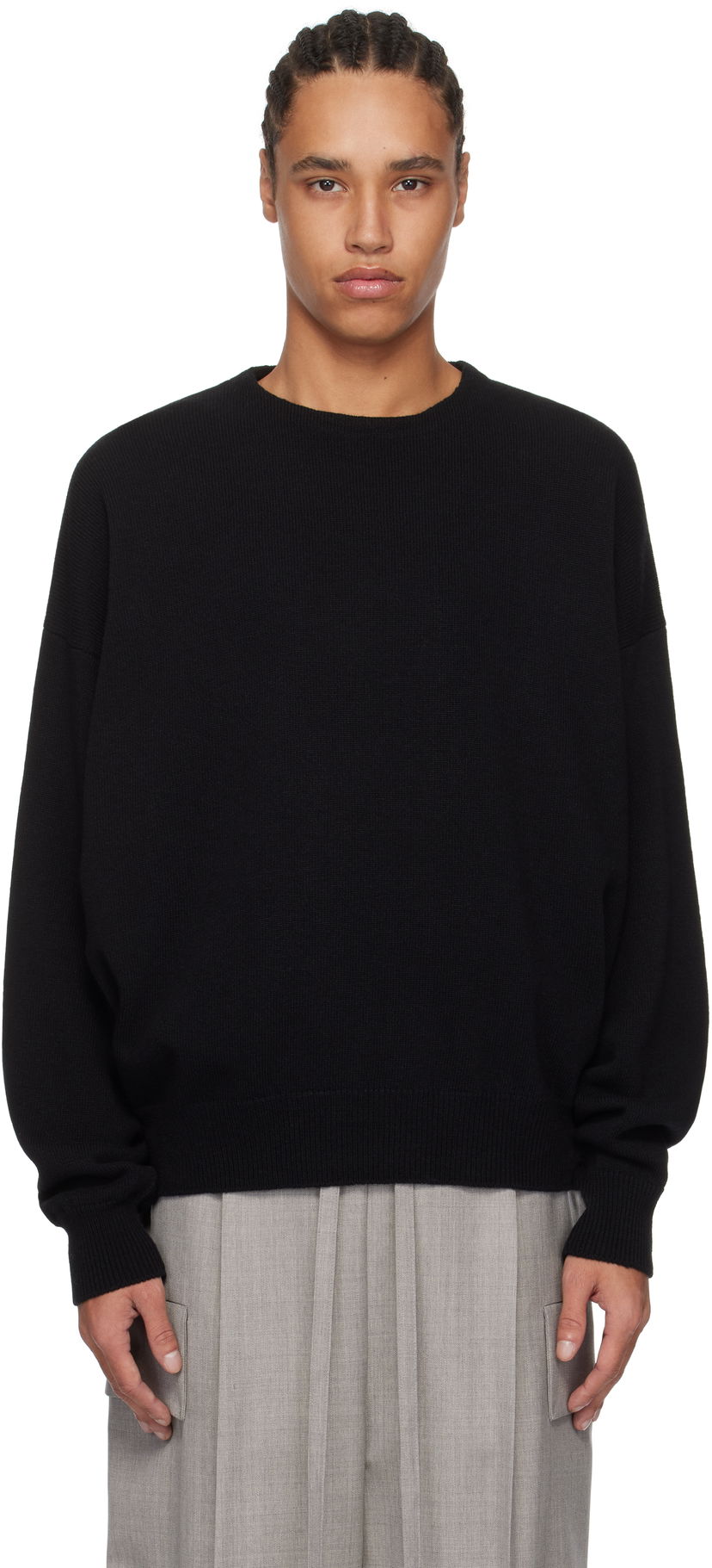 Džemper Fear of God Fear of God Fine Knit Crewneck Sweater Crna | FGE220-2101LAW