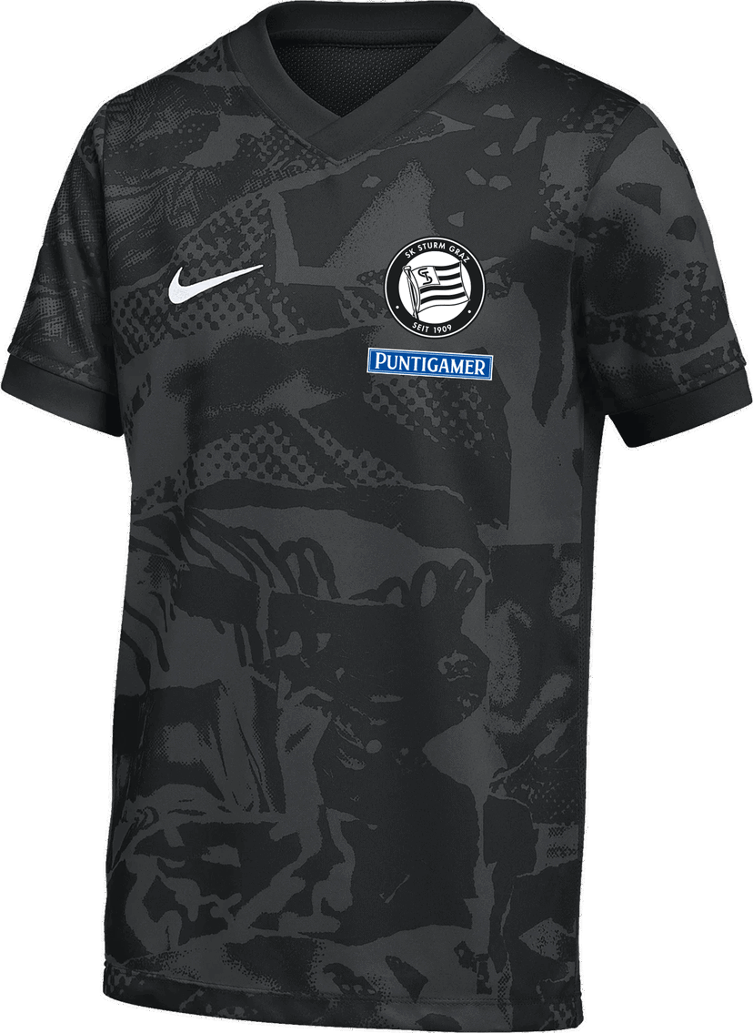 Majica kratkih rukava Nike SK Sturm Graz PreMatch T-Shirt 2025/26 Crna | stgfz9332-010