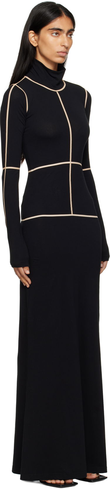 Haljina Maison Margiela MM6 Maison Margiela Taped Seam Maxi Dress Crna | S52DG0028 M20125, 1