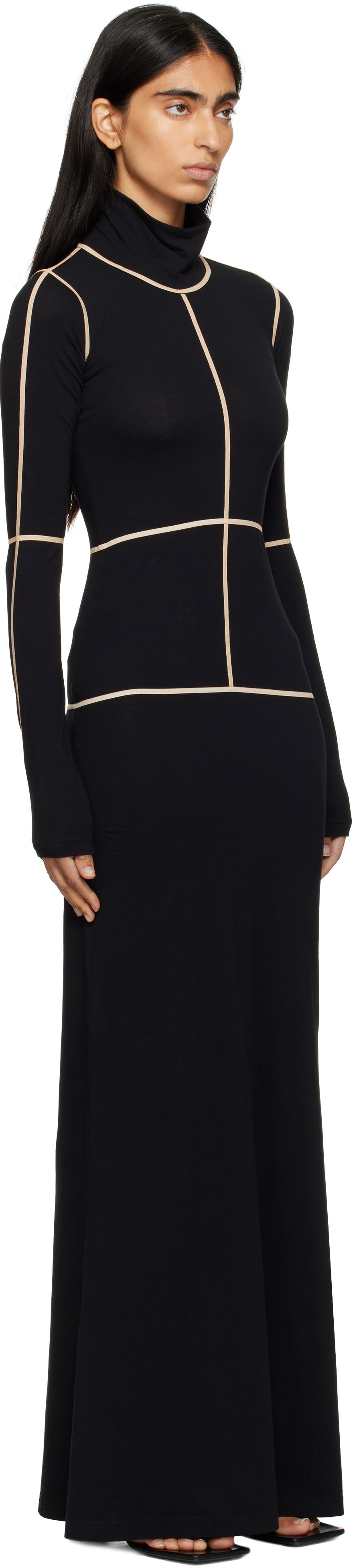 Haljina Maison Margiela MM6 Maison Margiela Taped Seam Maxi Dress Crna | S52DG0028 M20125, 1