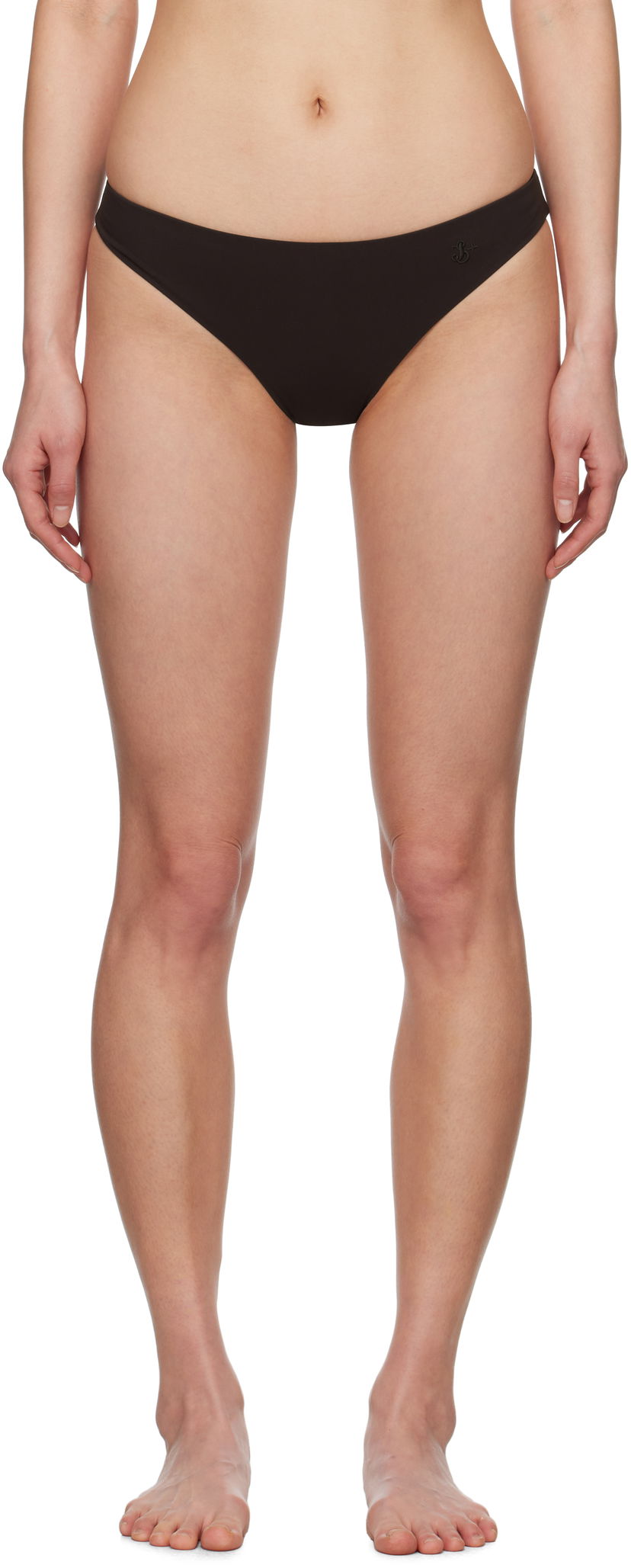 Gaćice Jil Sander Jil Sander Embroidered Logo Bikini Bottom Crna | J40SG0111_J20011