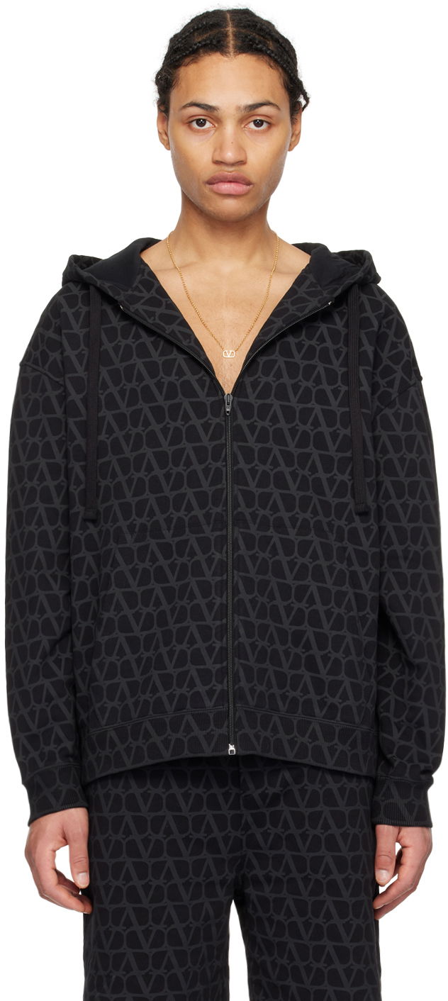 Dukserice Valentino Iconographe Hoodie Crna | 4V3MF27K9VU