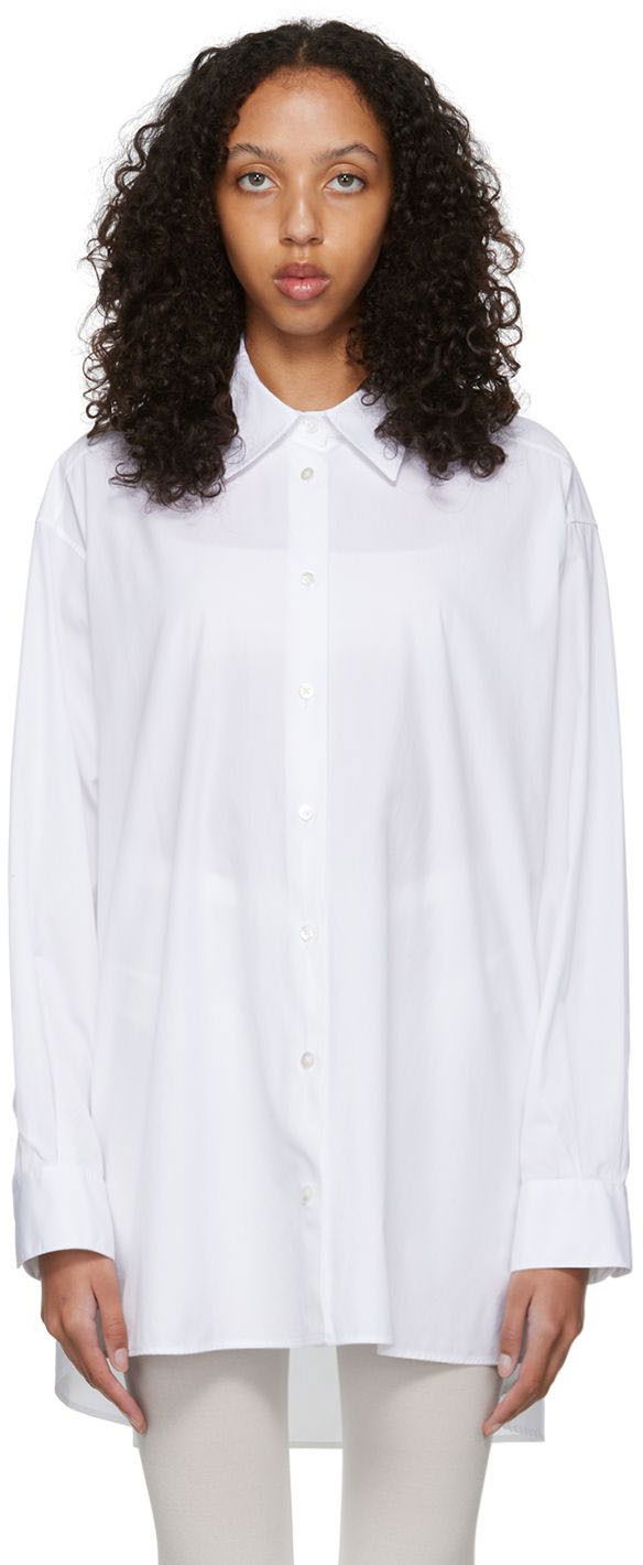 Košulja The Row Luka Oversized Cotton Poplin Shirt Bijela | 5648-W2043