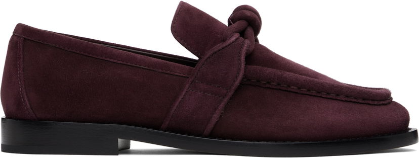 Njega cipela Bottega Veneta Bottega Veneta Astaire Suede Loafers Tamnocrvena | 796696 V3XR0