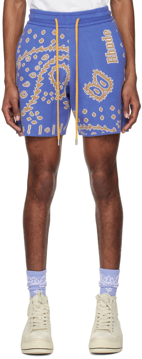 Kratke hlače Rhude Knit Bandana Lounge Shorts Plava | RHPS23SH02822190