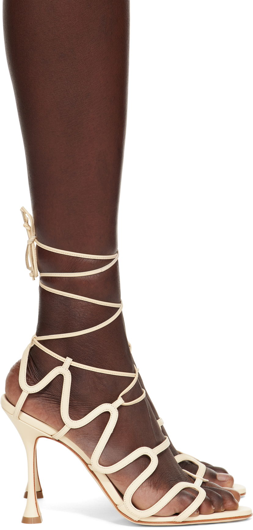 Dodaci Manolo Blahnik Manolo Blahnik Fawda Heeled Sandals Bež | 125-2839