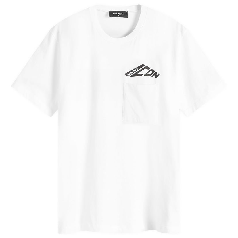 Majica kratkih rukava DSQUARED2 New ICON Pocket T-Shirt, Size Large Bijela | S79GC0097-D20033-100