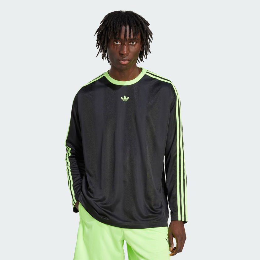 Majica kratkih rukava adidas Performance Adicolor Jacquard Long Sleeve Jersey Crna | JX1518