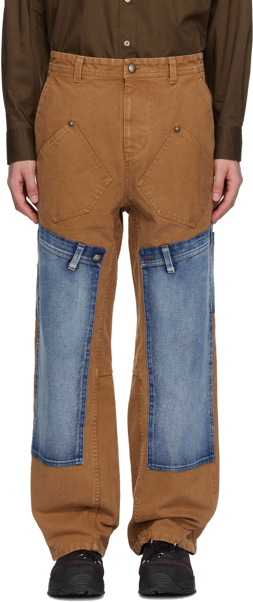 Jeans Andersson Bell Andersson Bell Re-Make Carpenter Jeans Smeđa | apa810u
