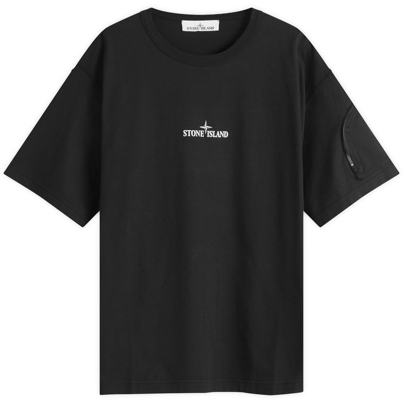 Majica kratkih rukava Stone Island Zip Pocket Logo Organic T-Shirt, Size Large Crna | K1S152100004-V0029