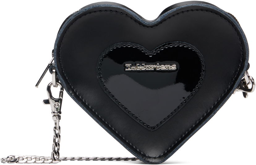Ručna torbica Dr. Martens Dr. Martens Mini Heart Shaped Patent Leather Bag Crna | AD092001