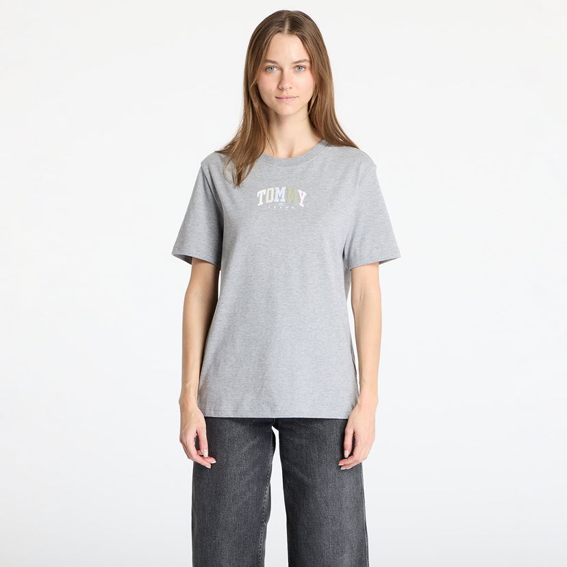 Majica kratkih rukava Tommy Hilfiger Tommy Jeans Relaxed Color Varsity T-Shirt Siva | DW0DW21337 P6N