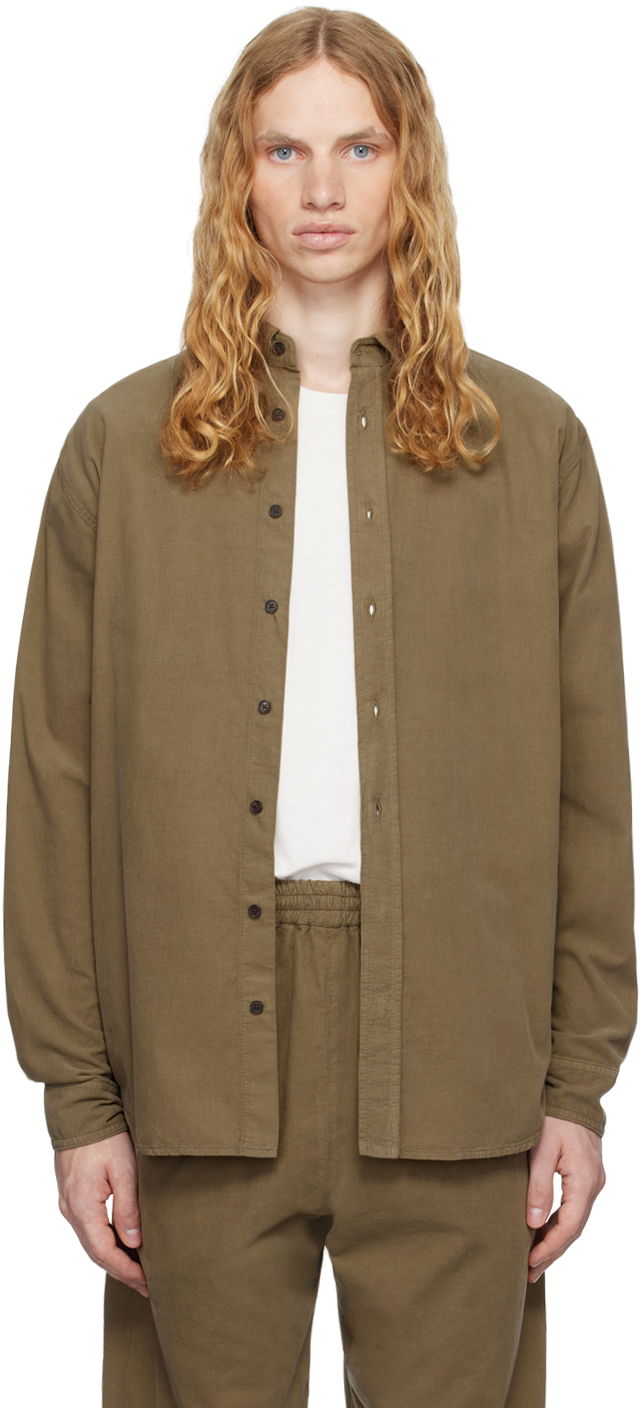 Košulja The Row The Row Ruskin Button-Down Shirt Smeđa | 755-W2963