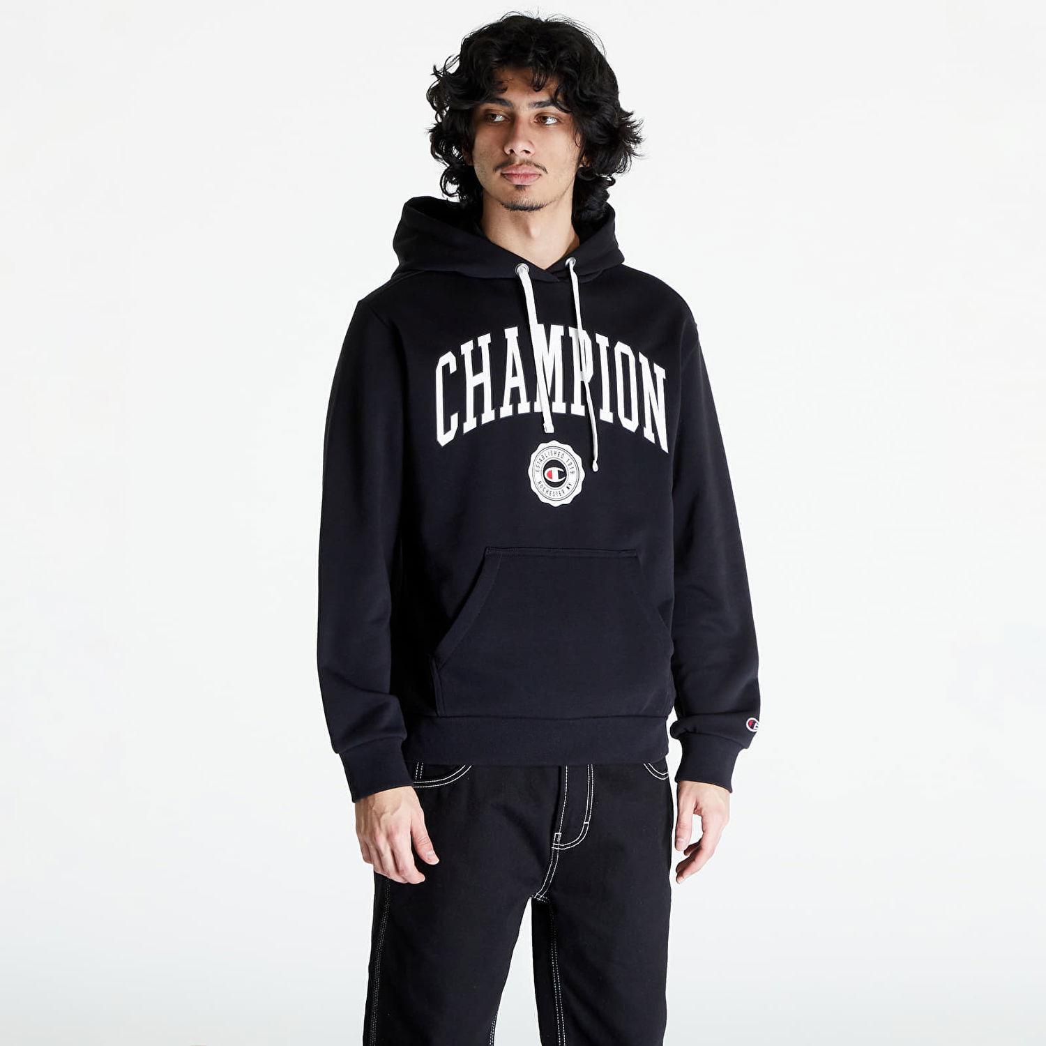 Dukserice Champion Hooded Sweatshirt Black Crna | 219830 CHA KK001, 0
