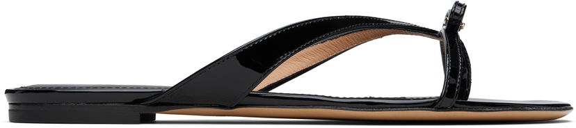 Dodaci FERRAGAMO Ferragamo Thin Bow Sandals Crna | 782937
