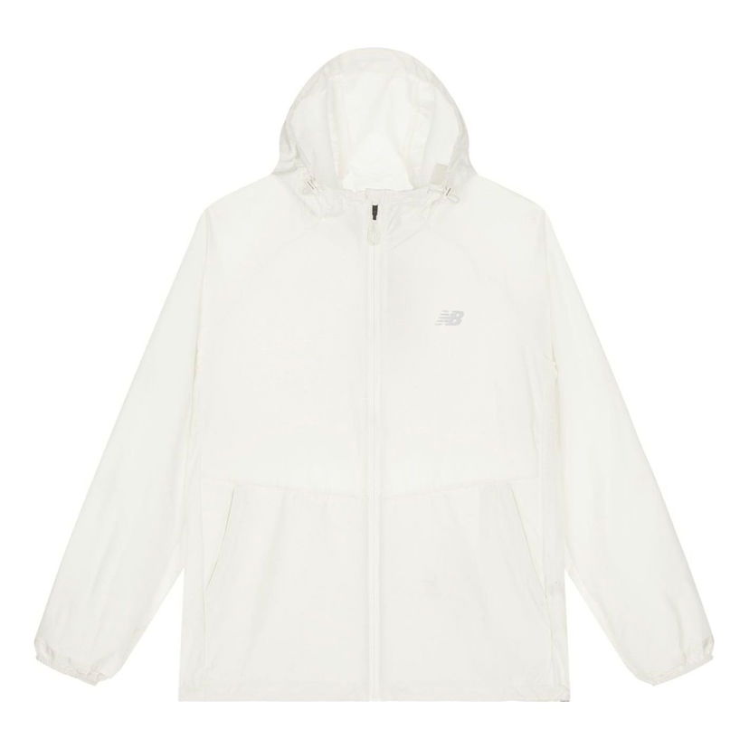 Vjetrovka New Balance Hooded Jacket Bijela | NAE24101-WT