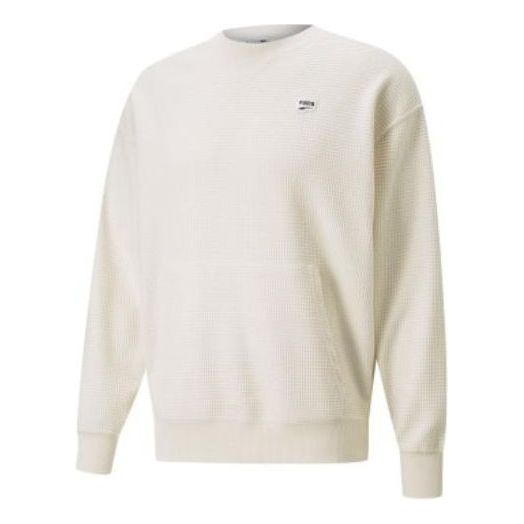 Džemper Puma Downtown Waffle Crewneck Sweatshirt Bijela | 537730-99