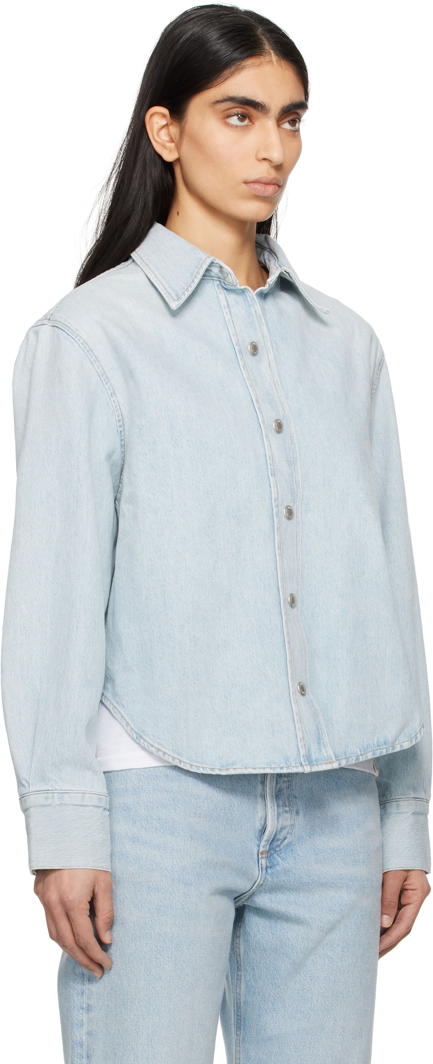 Košulja AGOLDE AGOLDE Laurel Denim Button-Up Shirt Plava | A7358-3018, 1