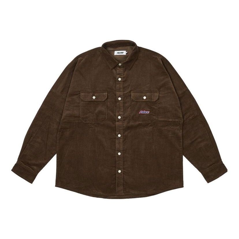 Košulja Palace Corduroy Button-Up Shirt Smeđa | P25SHT037