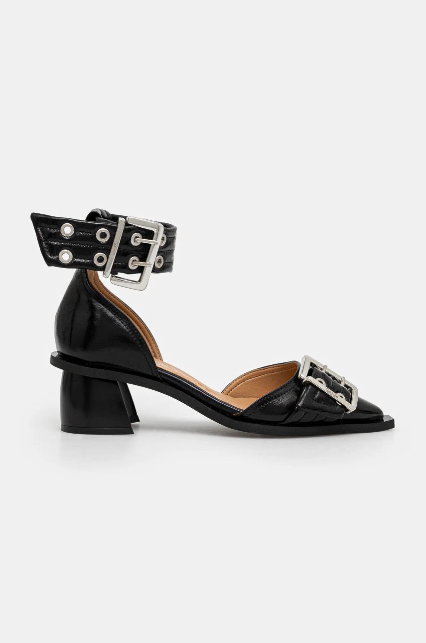 Tenisice i cipele GANNI Buckle Open Cut Pumps Crna | S2891, 1