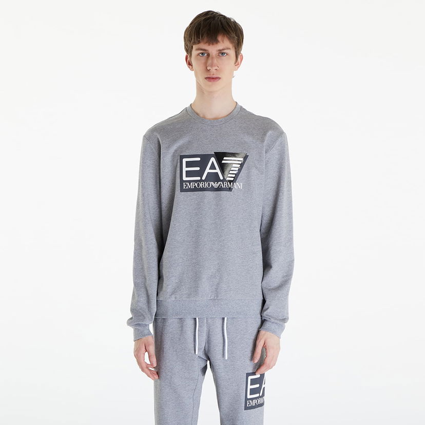 Dukserice Emporio Armani EA7 Felpa Medium Grey Melange Siva | 3DPM60PJ05Z3905