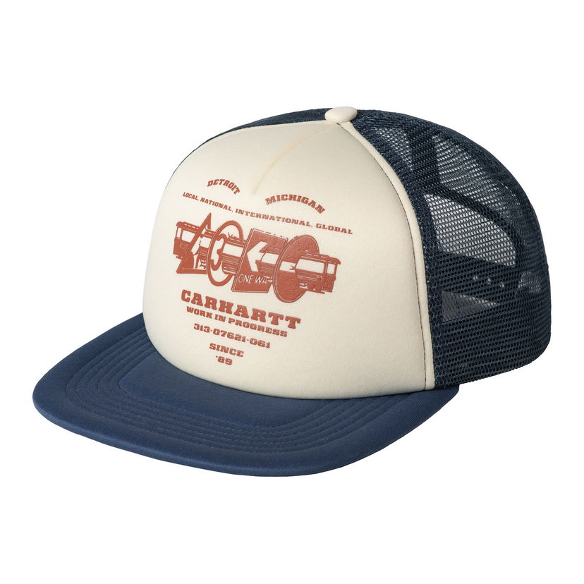 Kapa Carhartt WIP Runaway Trucker Cap Plava | I034358_1
