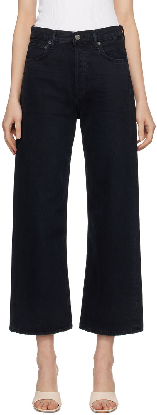 Jeans AGOLDE AGOLDE Ren Wide Leg Jeans Crna | A9191-1462
