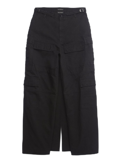 Hlače Balenciaga Apron Cargo Pants Skirt Crna | 748599TKP271000