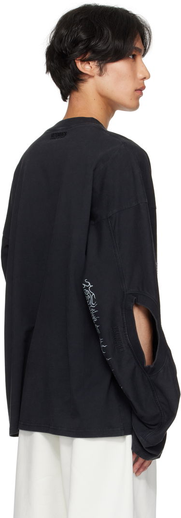 Majica kratkih rukava VETEMENTS Vetements Cradle of Filth 'Decadence' Cut-Up Longsleeve T-Shirt Crna | UCF76LS980B, 2