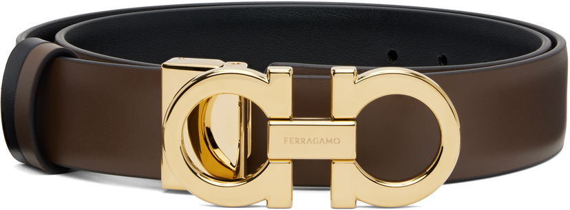 Pojasevi FERRAGAMO Ferragamo Gancini Reversible Belt Smeđa | 764024