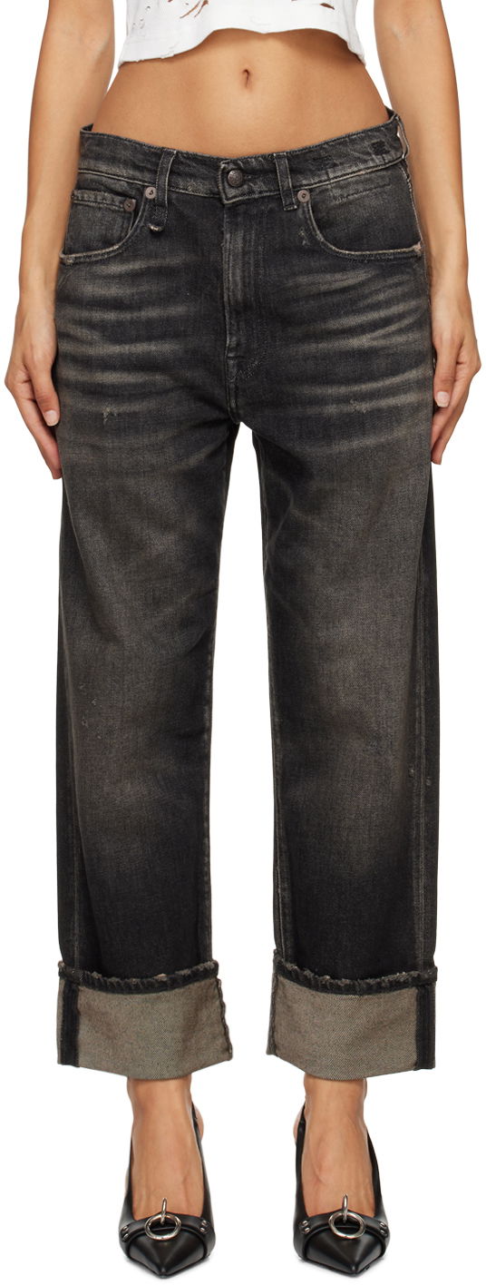 Jeans R13 R13 Cuffed X-Boyfriend Jeans Crna | R13WD111-D152C