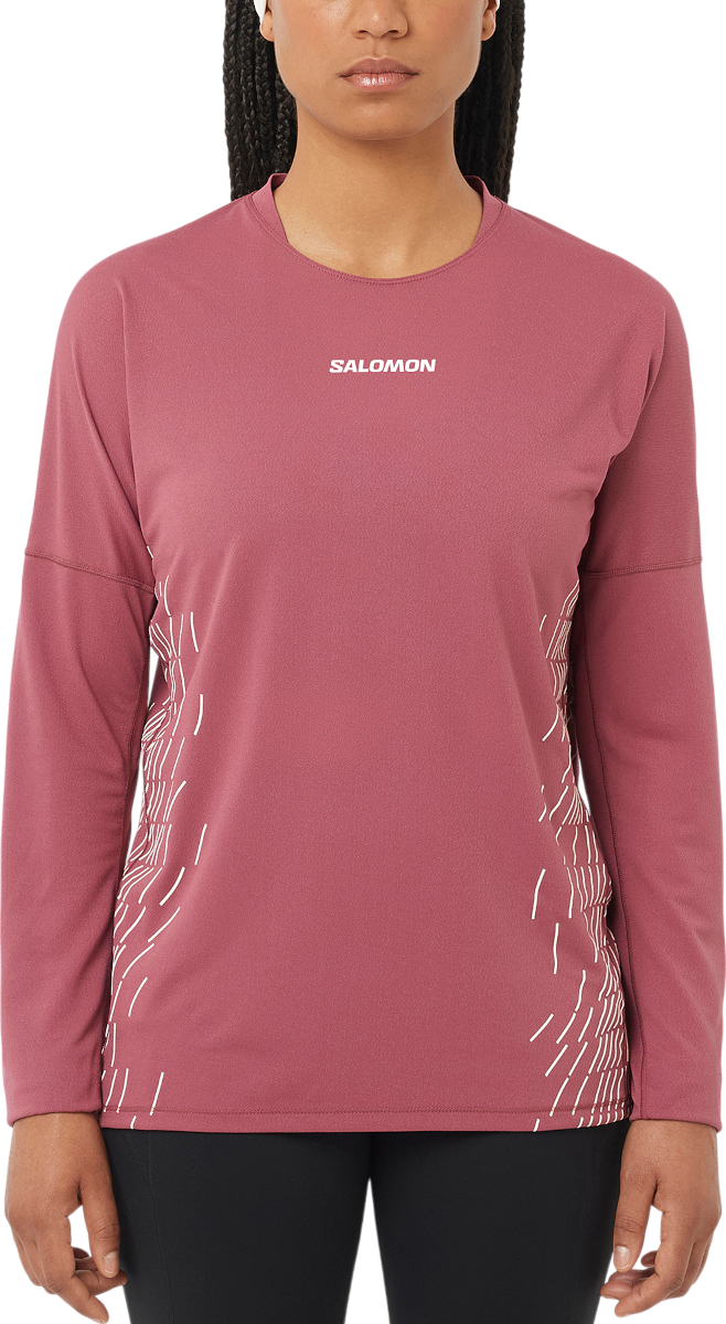 Majica kratkih rukava Salomon Salomon Sense Aero Graphic Long Sleeve T-Shirt Ružičasta | lc2697900, 0
