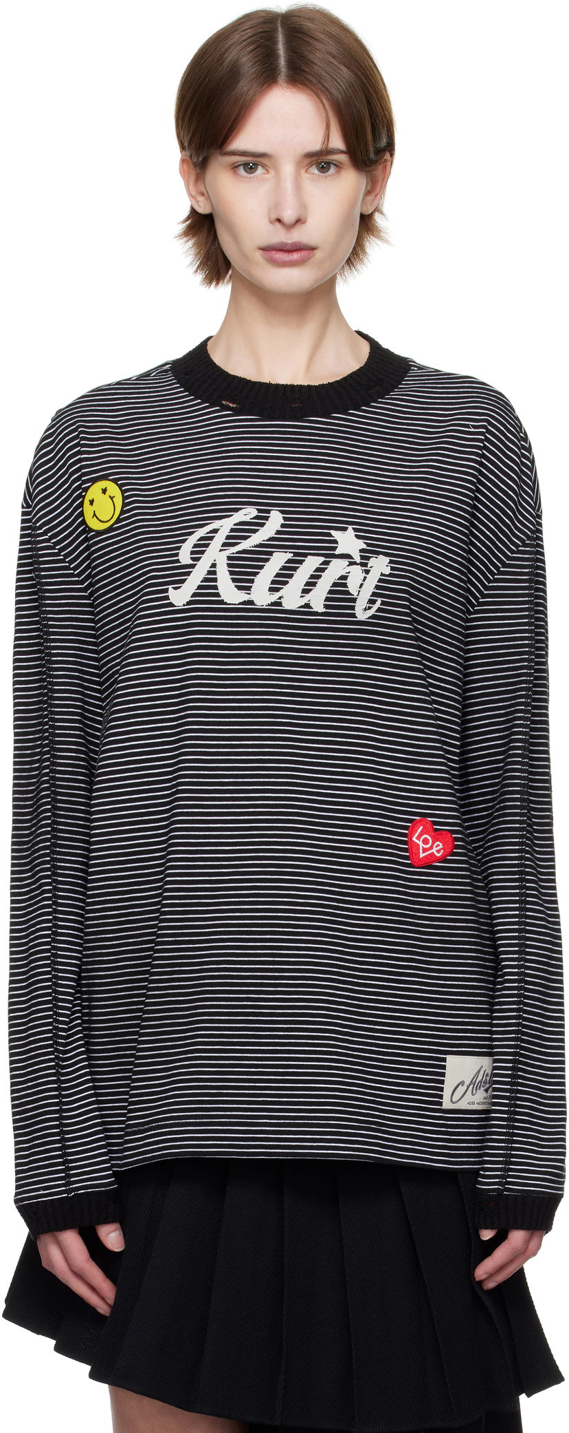 Džemper Andersson Bell Andersson Bell Kurt Striped Long Sleeve T-Shirt Crna | atb1247m