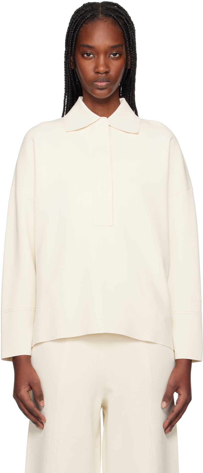 Džemper Max Mara Max Mara Vand Polo Shirt Bijela | 2511361068600