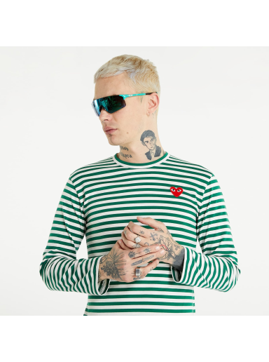 Majica kratkih rukava Comme des Garçons PLAY Long Sleeve Tee Zelena | AZT164 green