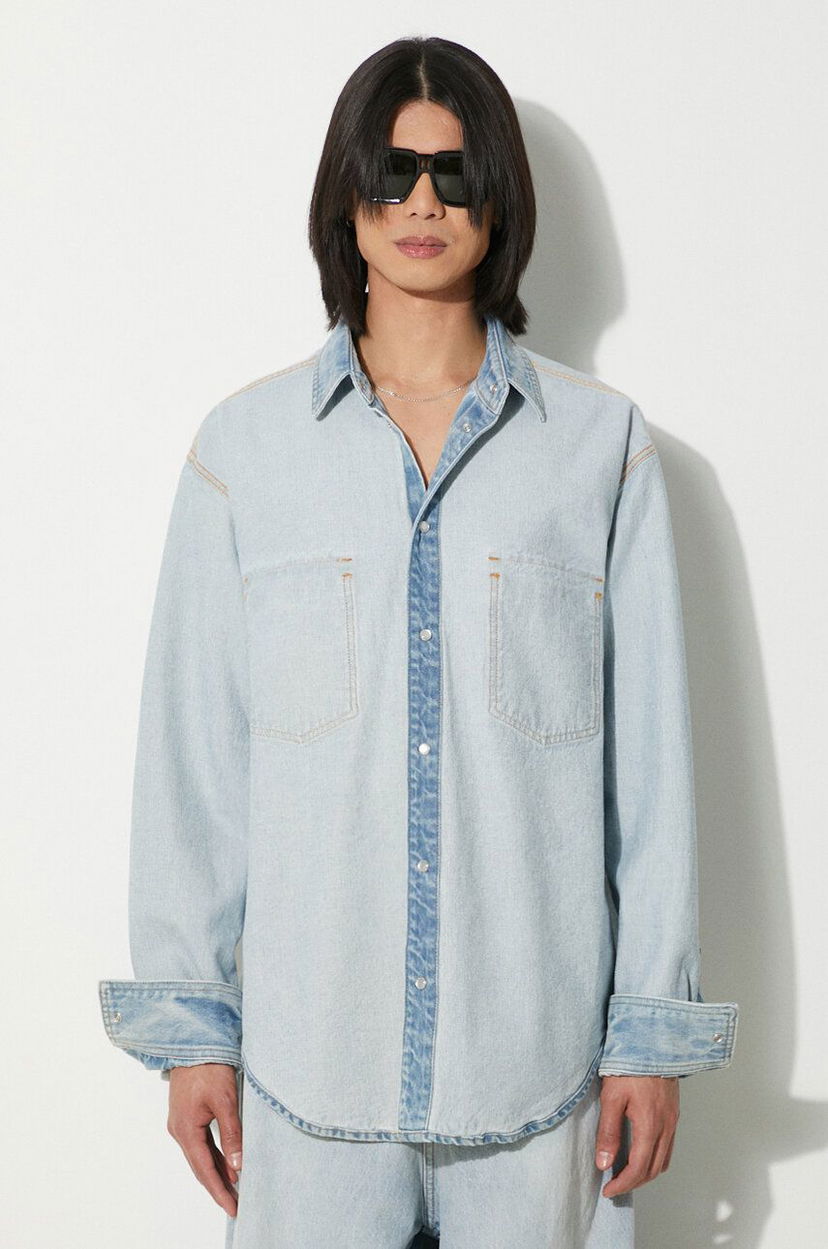 Košulja VETEMENTS VETEMENTS Inside-Out Relaxed Denim Shirt Plava | UE64SH500N