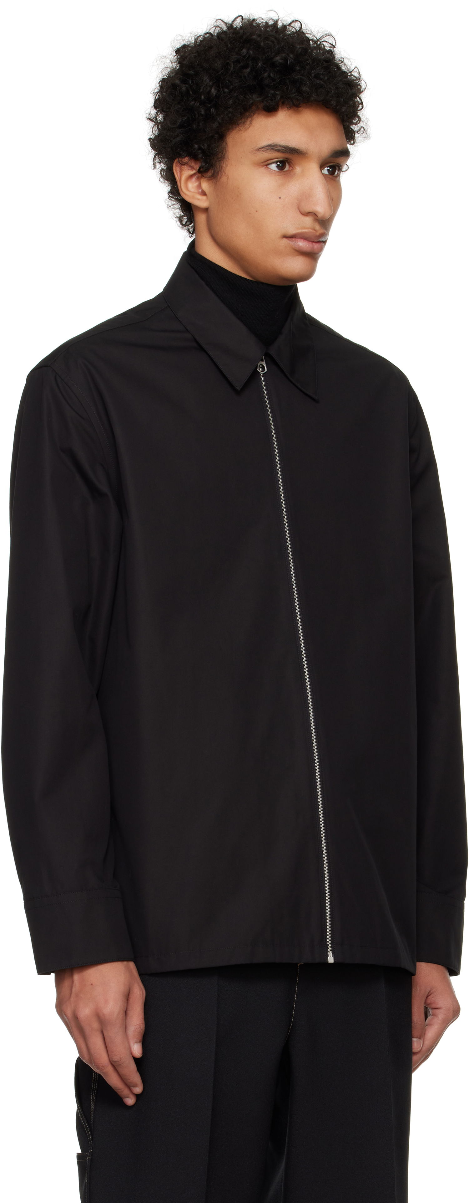 Košulja Jil Sander Jil Sander Zip-Up Shirt Crna | J22DL0249_J45002, 1