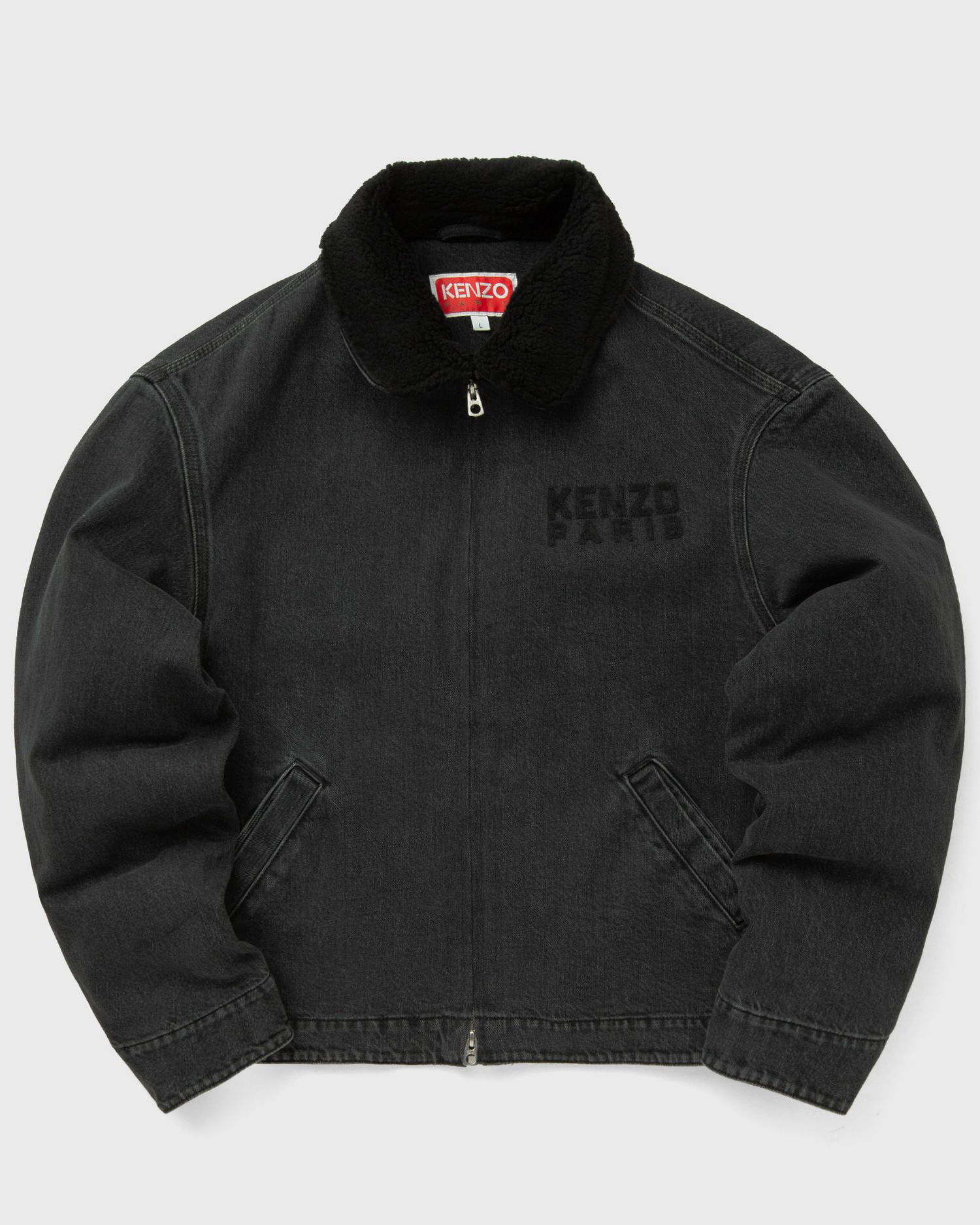 Jakna KENZO Kenzo Utility Denim Jacket with Faux Fur Collar Crna | FF65DB1056C4.BT, 0