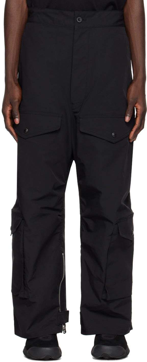 Cargo hlače Junya Watanabe Velcro Tab Cargo Pants Crna | WM-P007-051