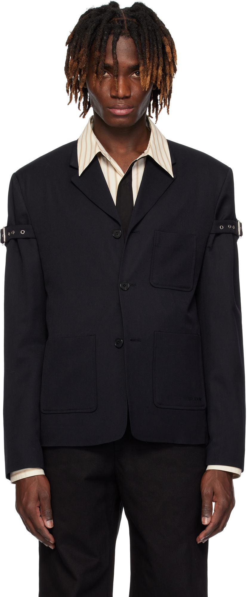Jakna We11done We11done Belted Blazer Crna | WD-JK0-25-006-U-NV
