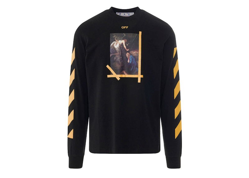 Majica kratkih rukava Off-White Diagonal Arrow Caravaggio Skate T-Shirt Long Sleeve Crna | OMAB064C99JER0111001