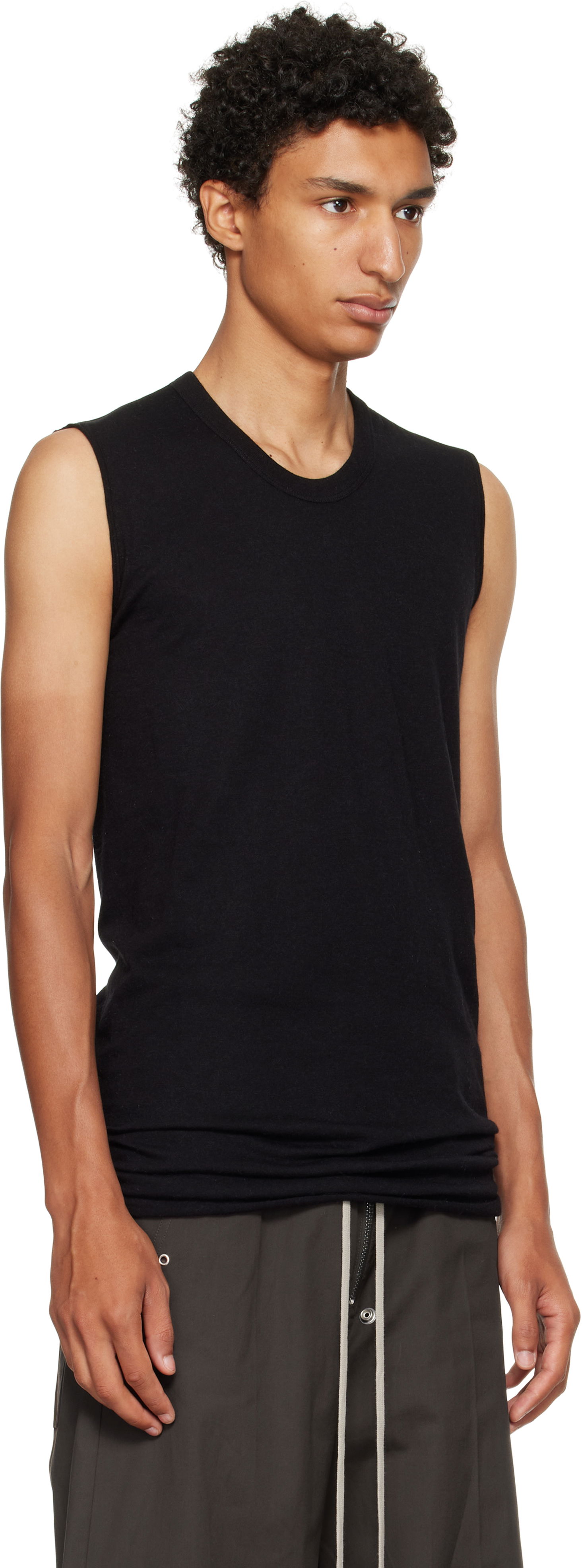Majica bez rukava Rick Owens Rick Owens Concordians Basic Tank Top Crna | RU02E1151 JR, 1