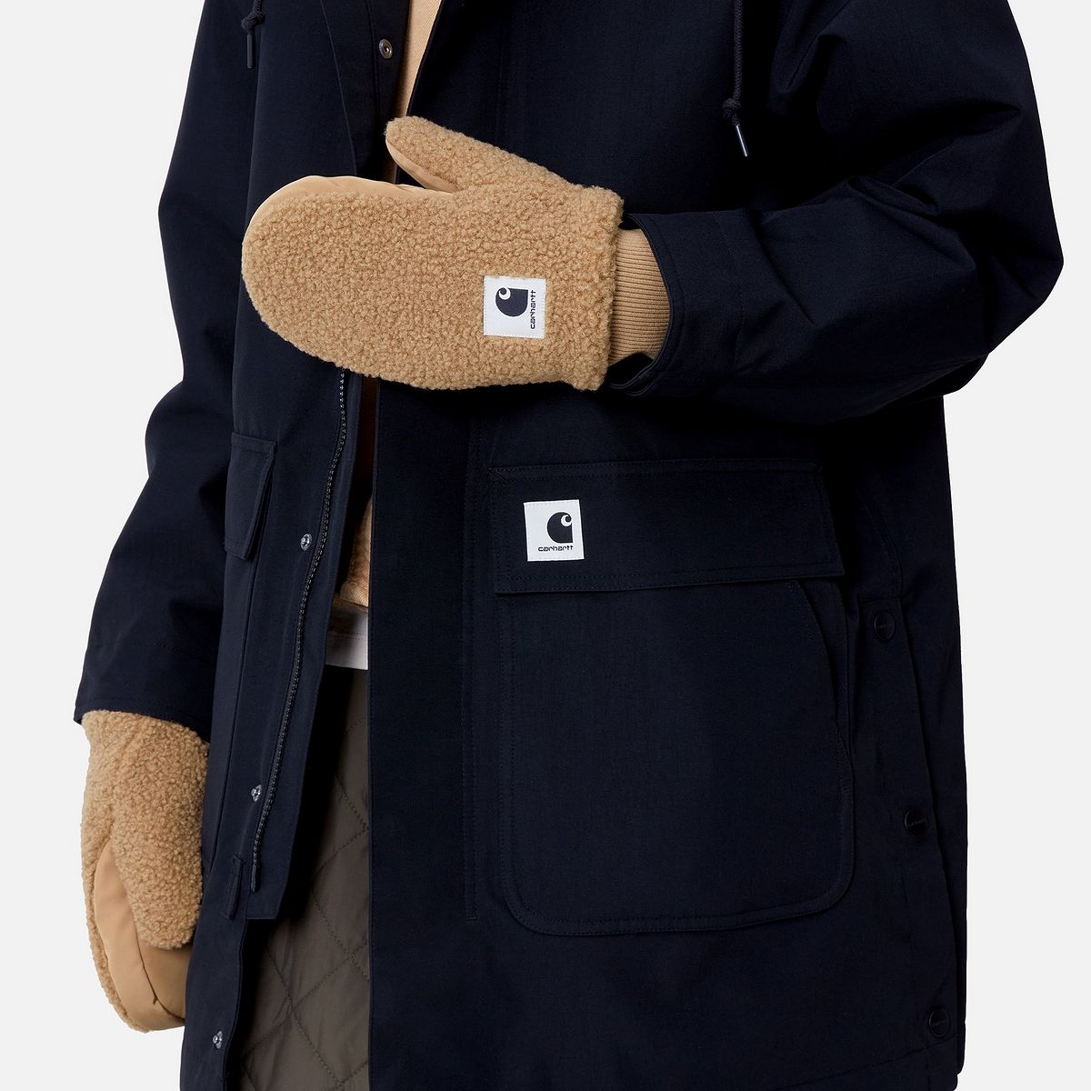 Rukavice Carhartt WIP Orla Fleece Mittens Smeđa | I033850_9, 0