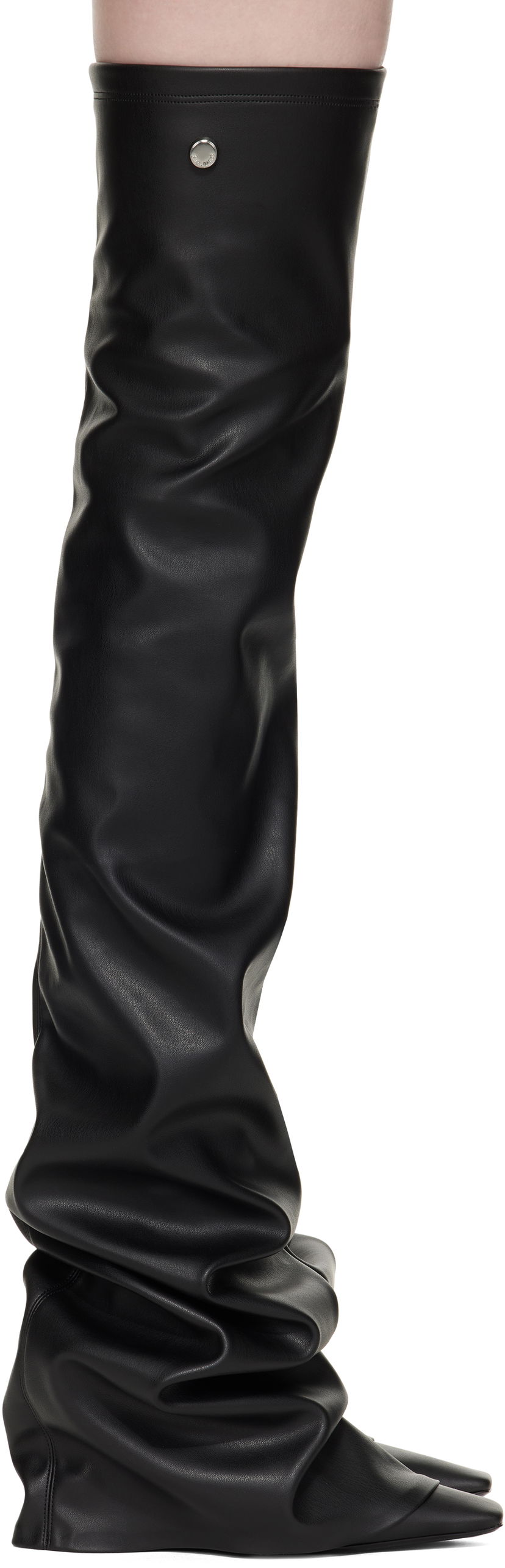 Odjeća The Attico Attico Robin Thigh-High Boots Crna | 250WSH00872 PUR003AA