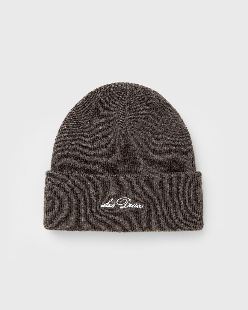 Kapica Les Deux Wayne Embroidered Knit Beanie Smeđa | 1000673-336