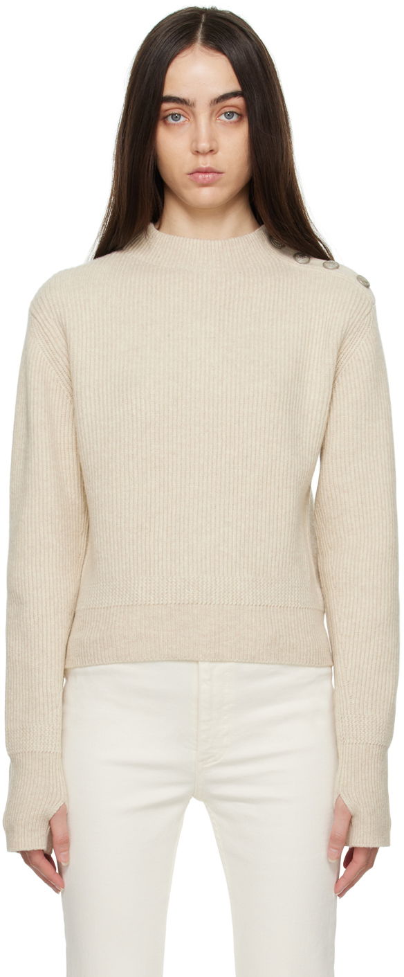 Džemper rag & bone Nancy Ribbed Knit Sweater Bež | WAS22HS024TL24