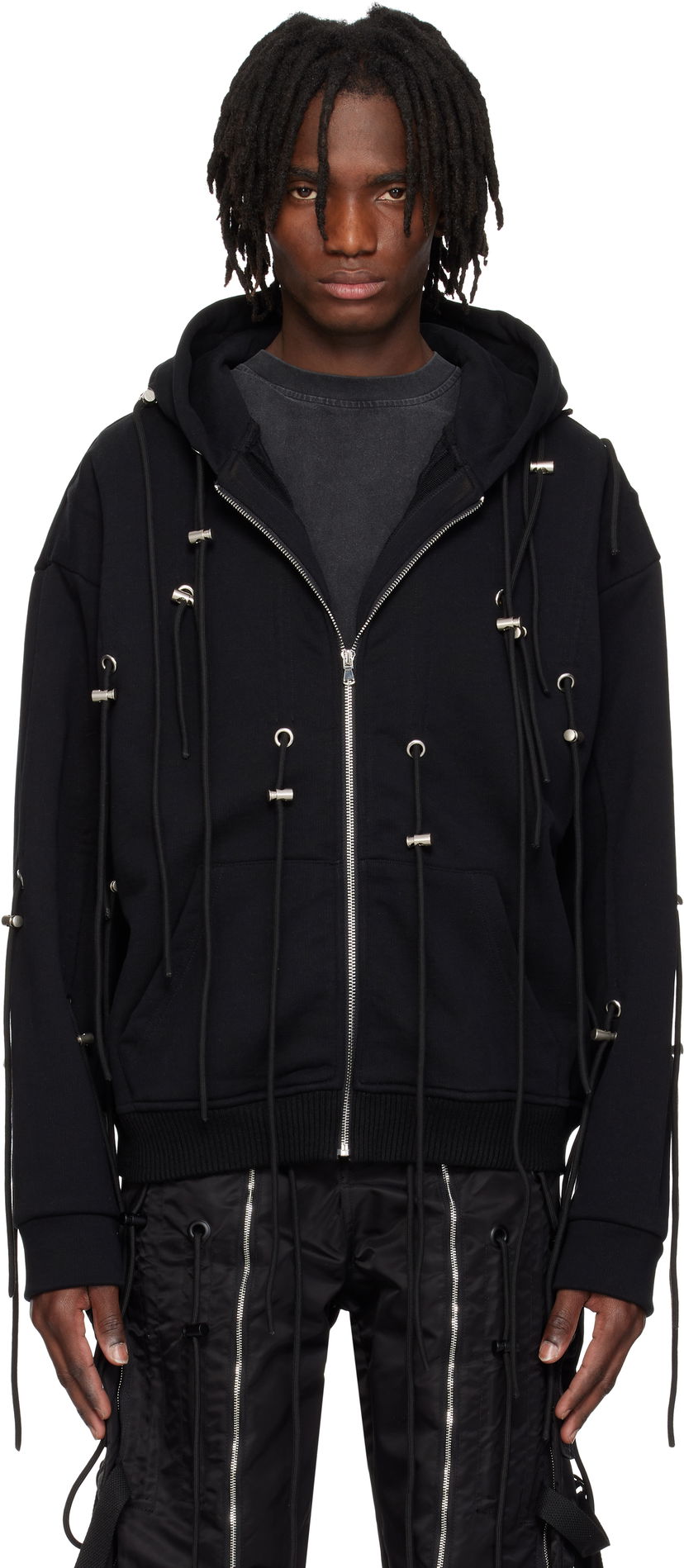 Dukserice Who Decides War Who Decides War String Theory Zip-Up Hoodie Crna | 1110520002SS25