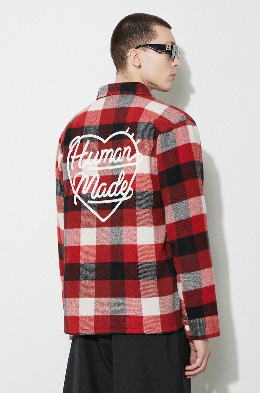 Košulja Human Made Wool Check Relaxed Shirt Crvena | HM26SH011