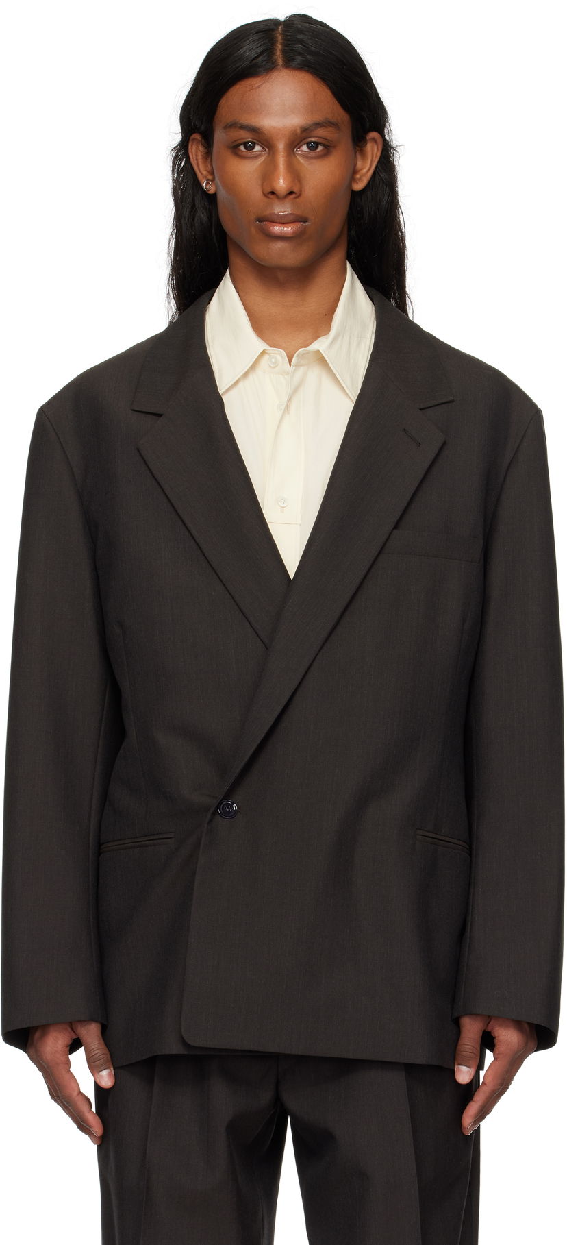 Jakna LEMAIRE Lemaire Soft Double Breasted Blazer Crna | JA1063 LF414