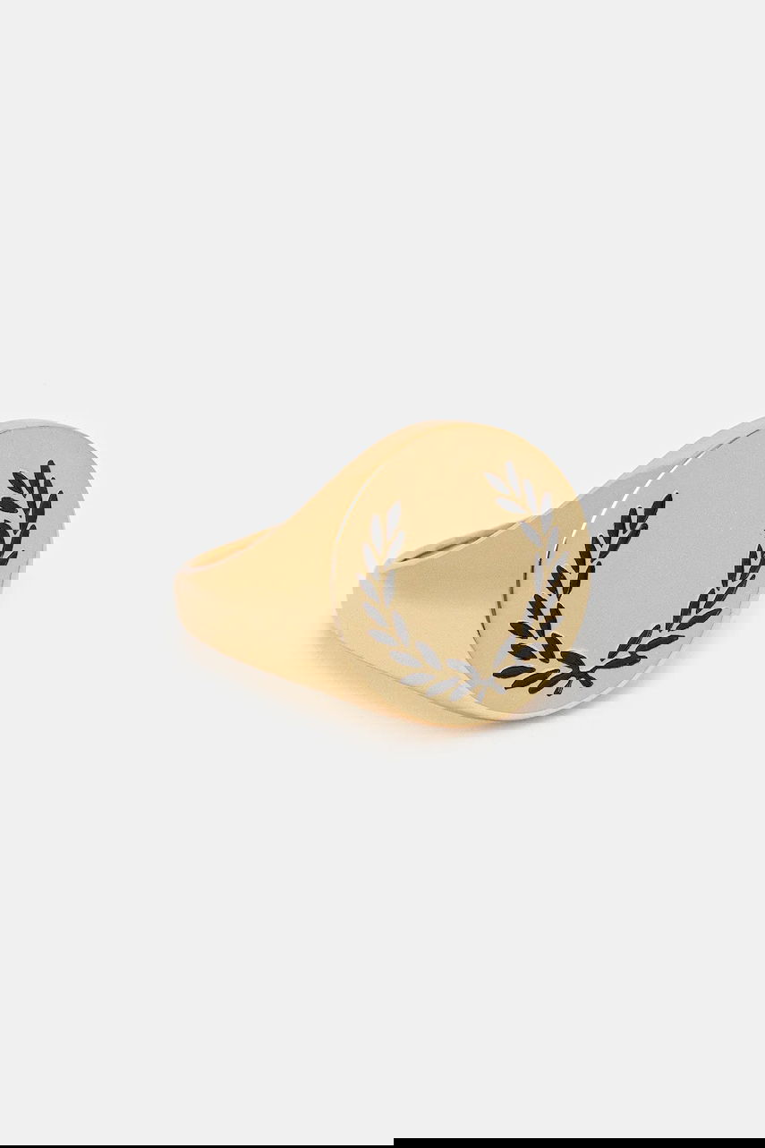Prsten Fred Perry Fred Perry Laurel Wreath Signet Ring Metalik | MS8703, 0